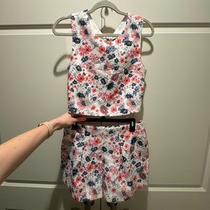 Design Lab Matching Tank and Short Set Floral M-L